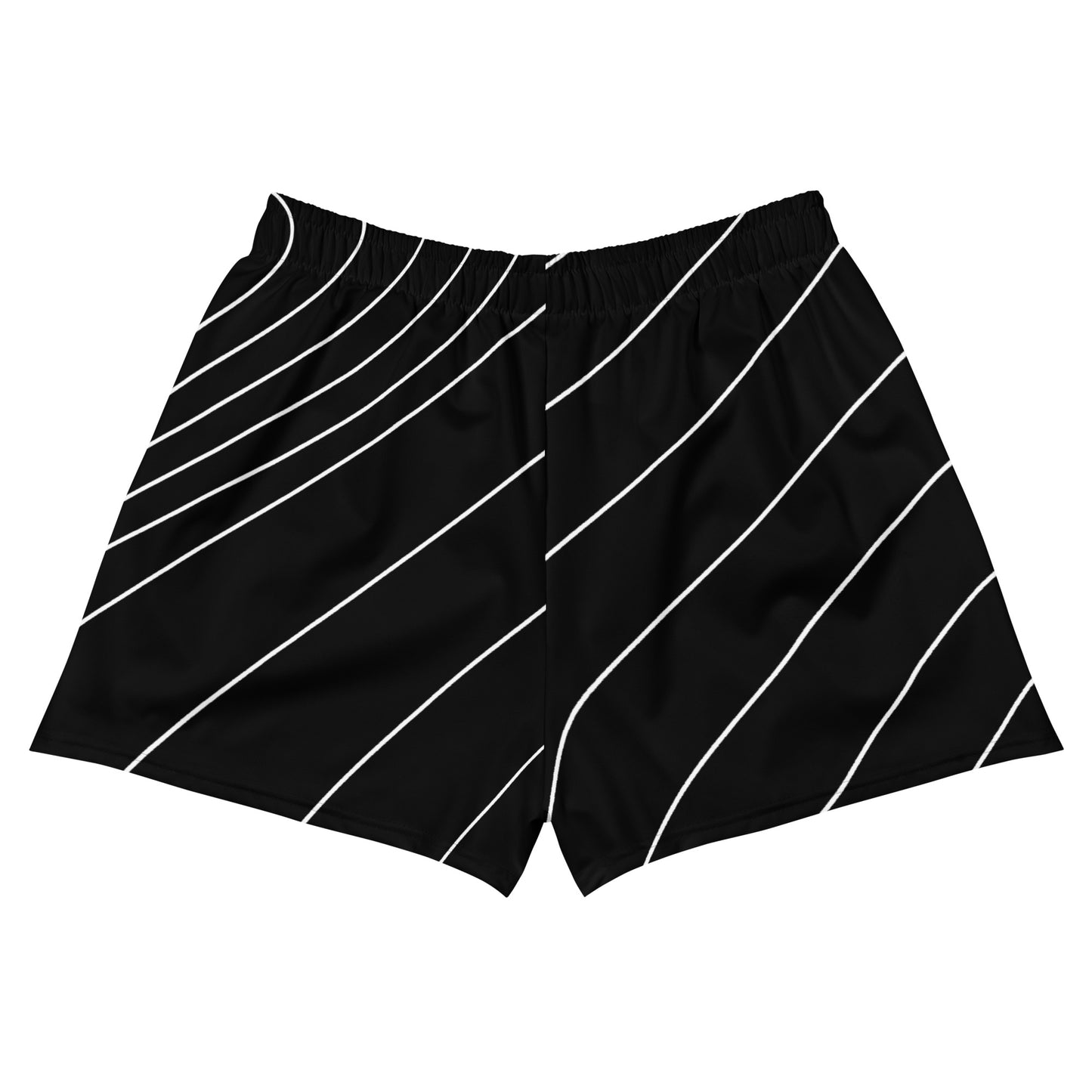 White on Black Women’s Athletic Shorts