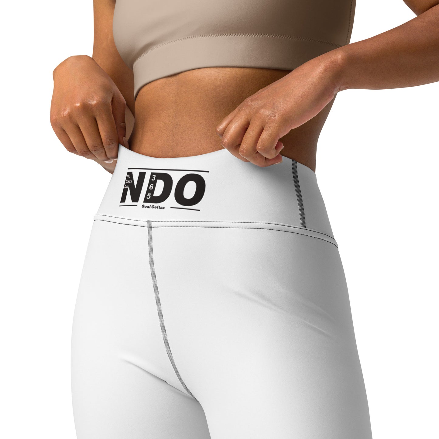 Black on White Yoga Leggings