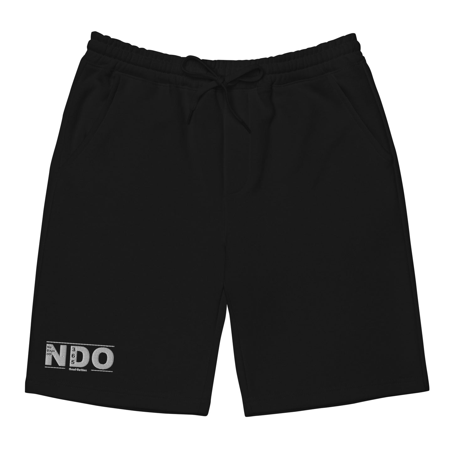 Men's Grey on Black fleece shorts