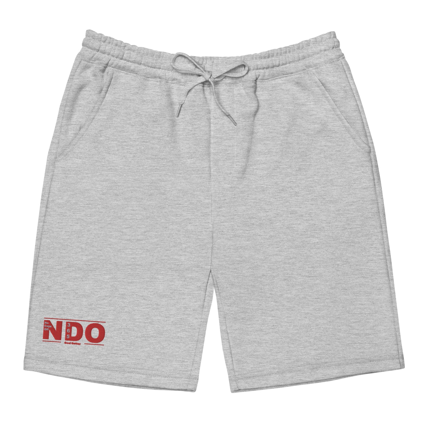 Men's Red on Gray fleece shorts