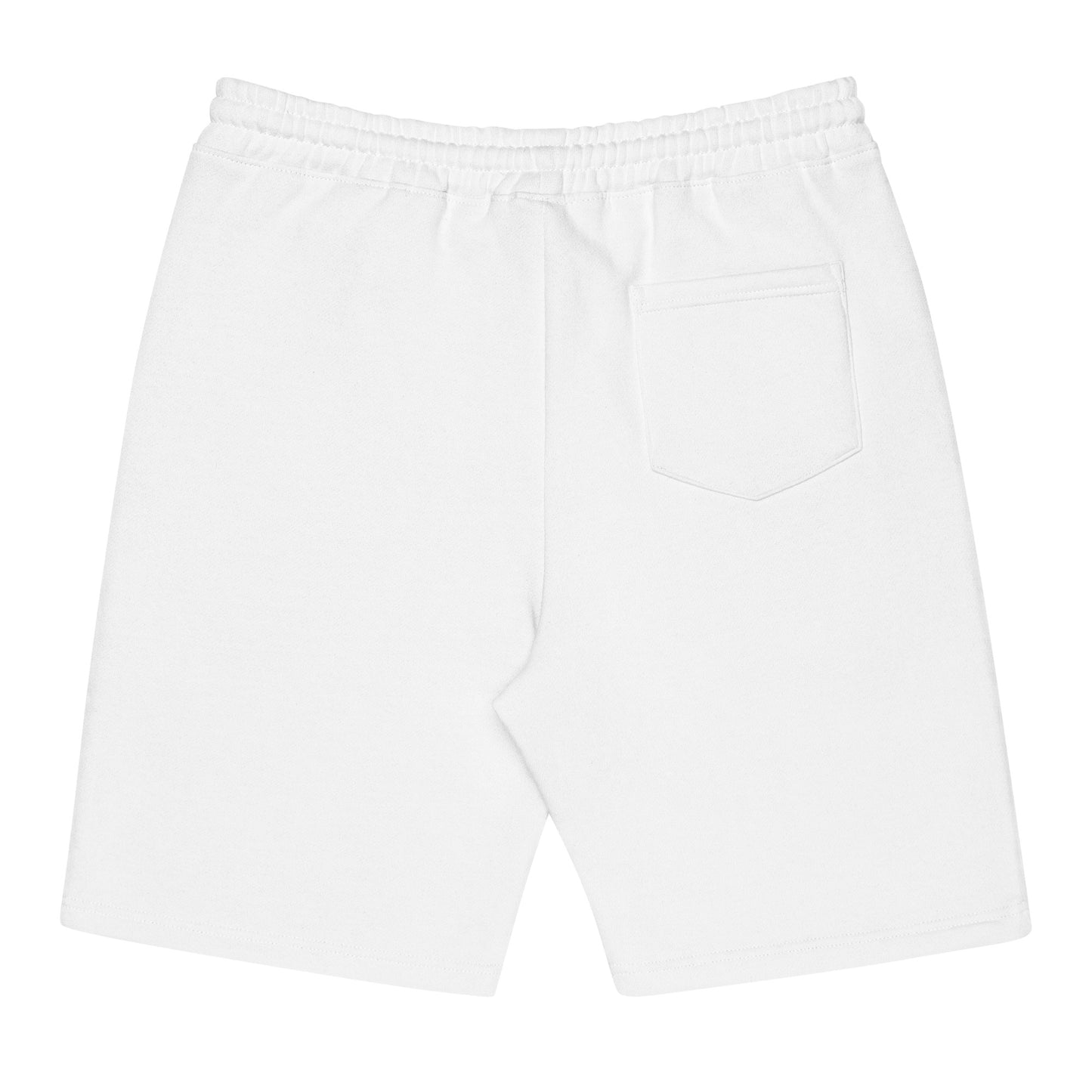 Men's Black on White fleece shorts