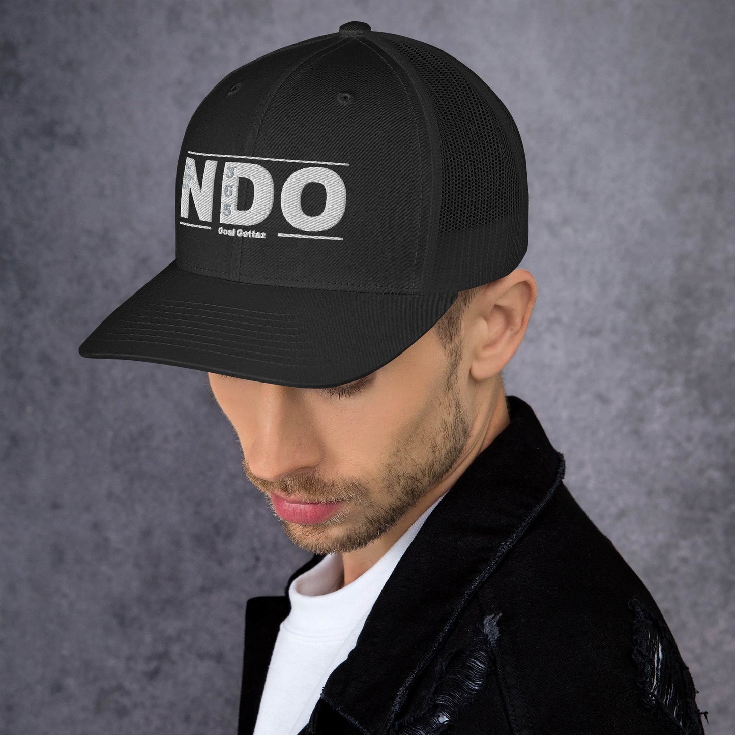 Trucker Cap with White Lettering