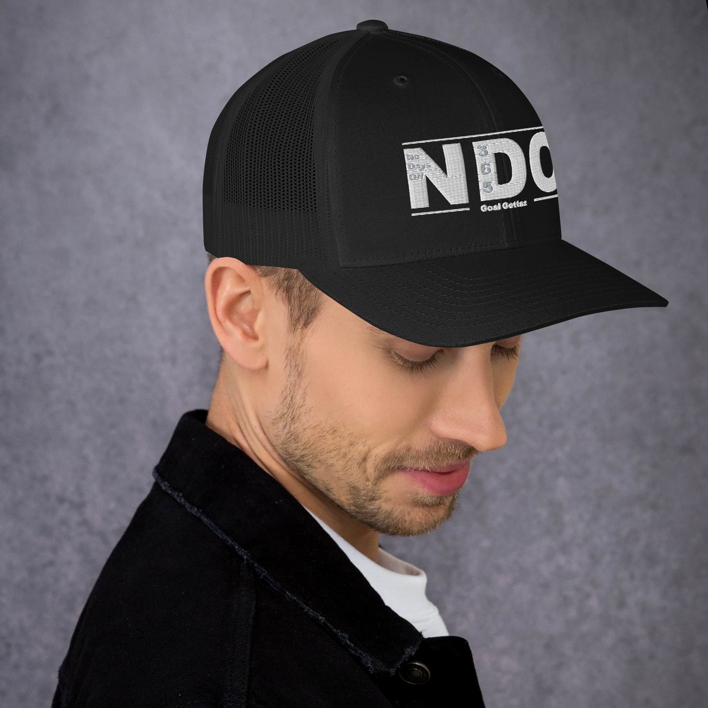 Trucker Cap with White Lettering