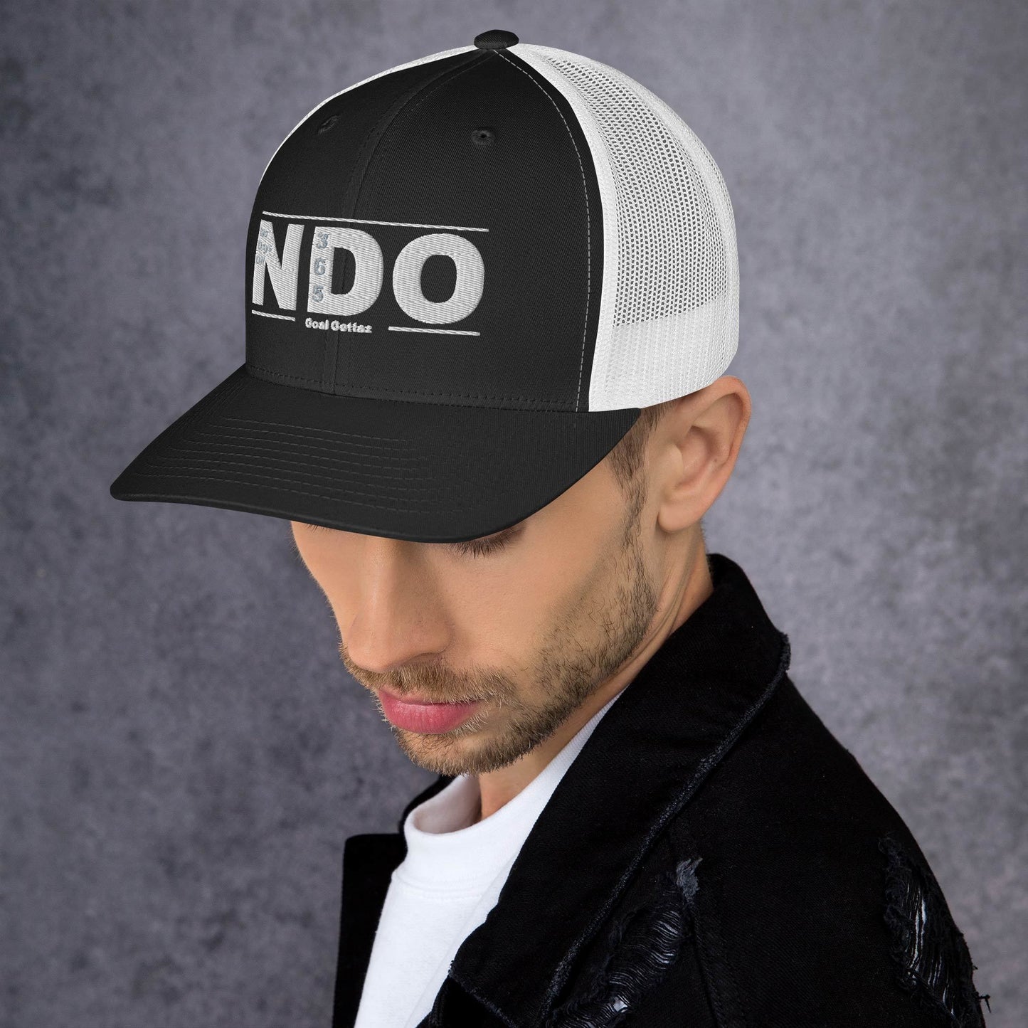 Trucker Cap with White Lettering