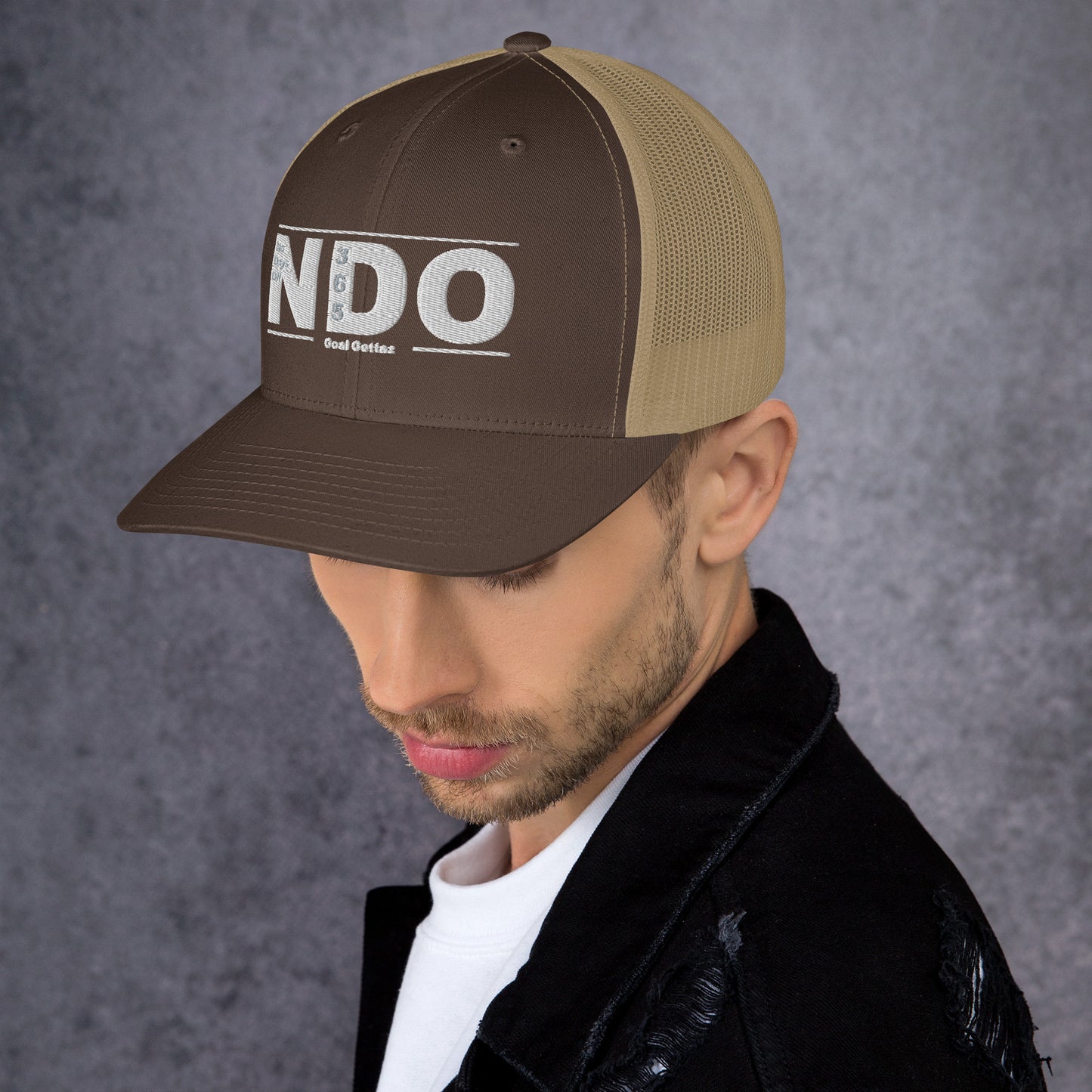 Trucker Cap with White Lettering