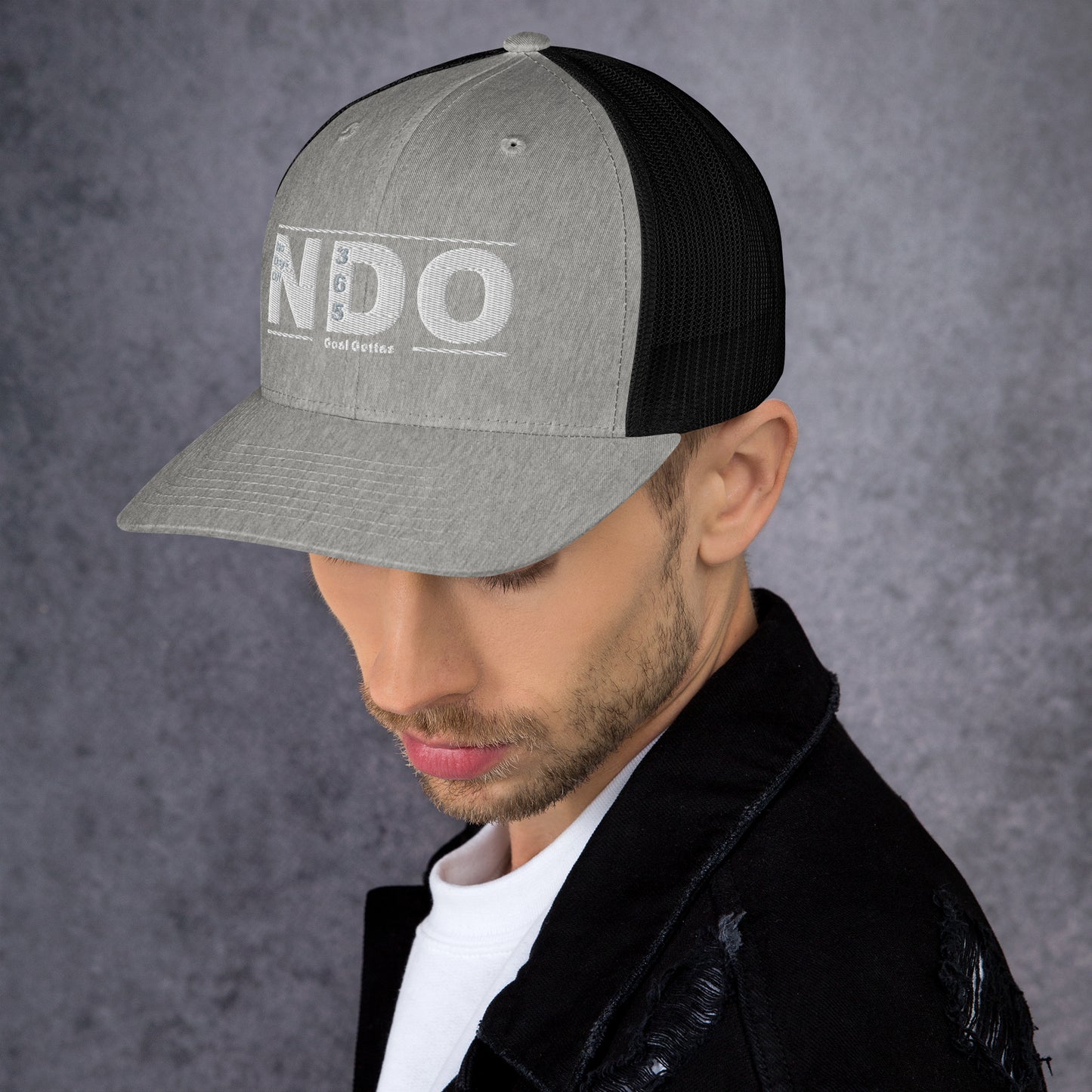 Trucker Cap with White Lettering