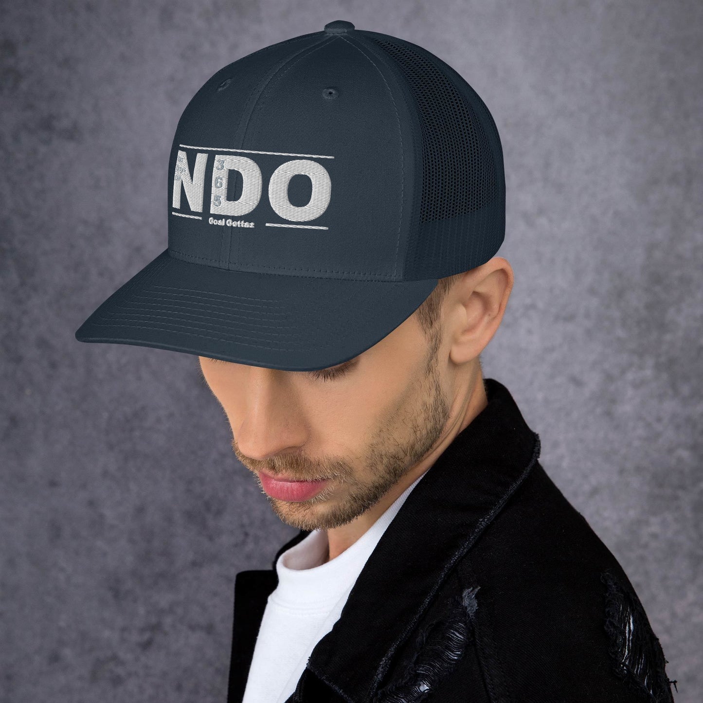 Trucker Cap with White Lettering