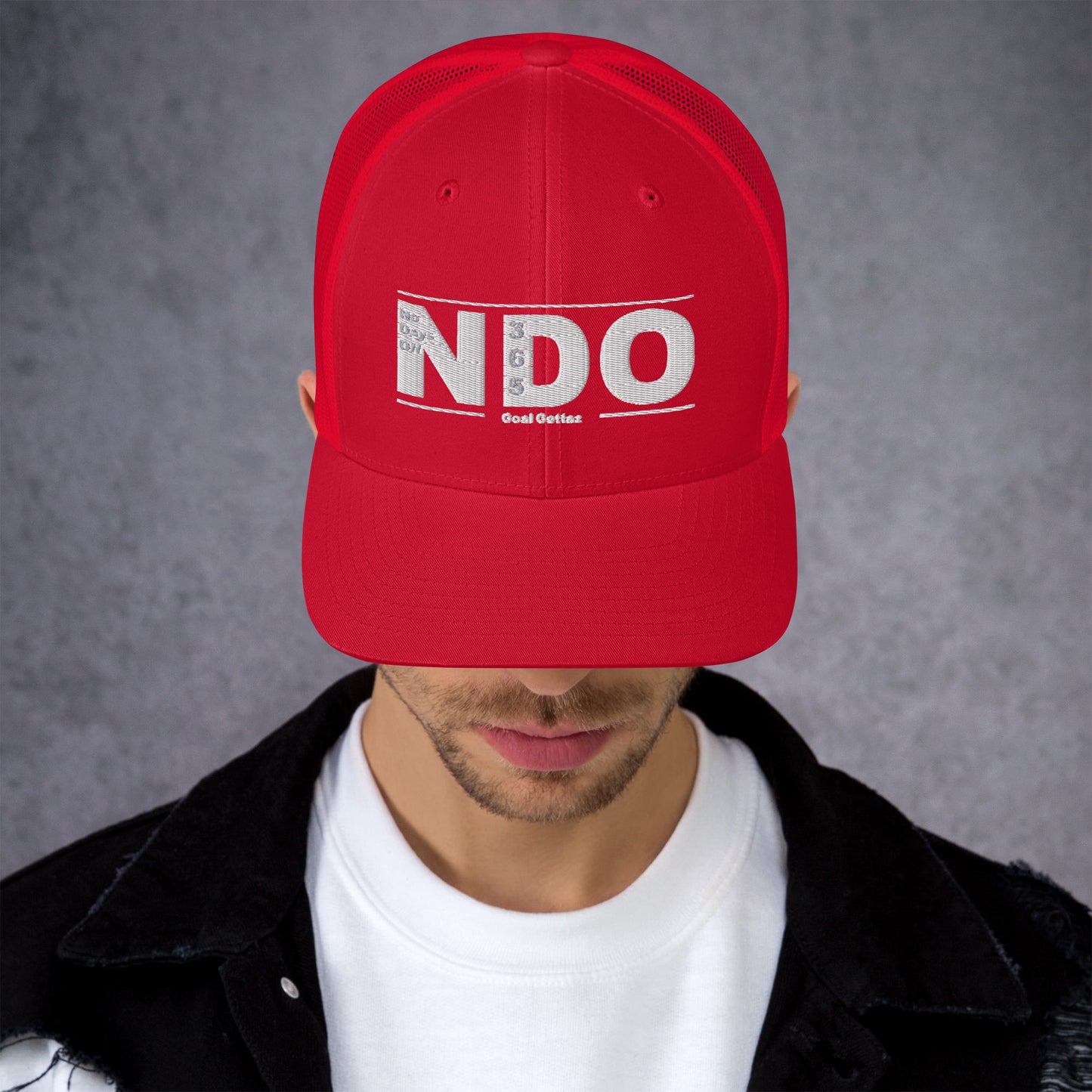 Trucker Cap with White Lettering
