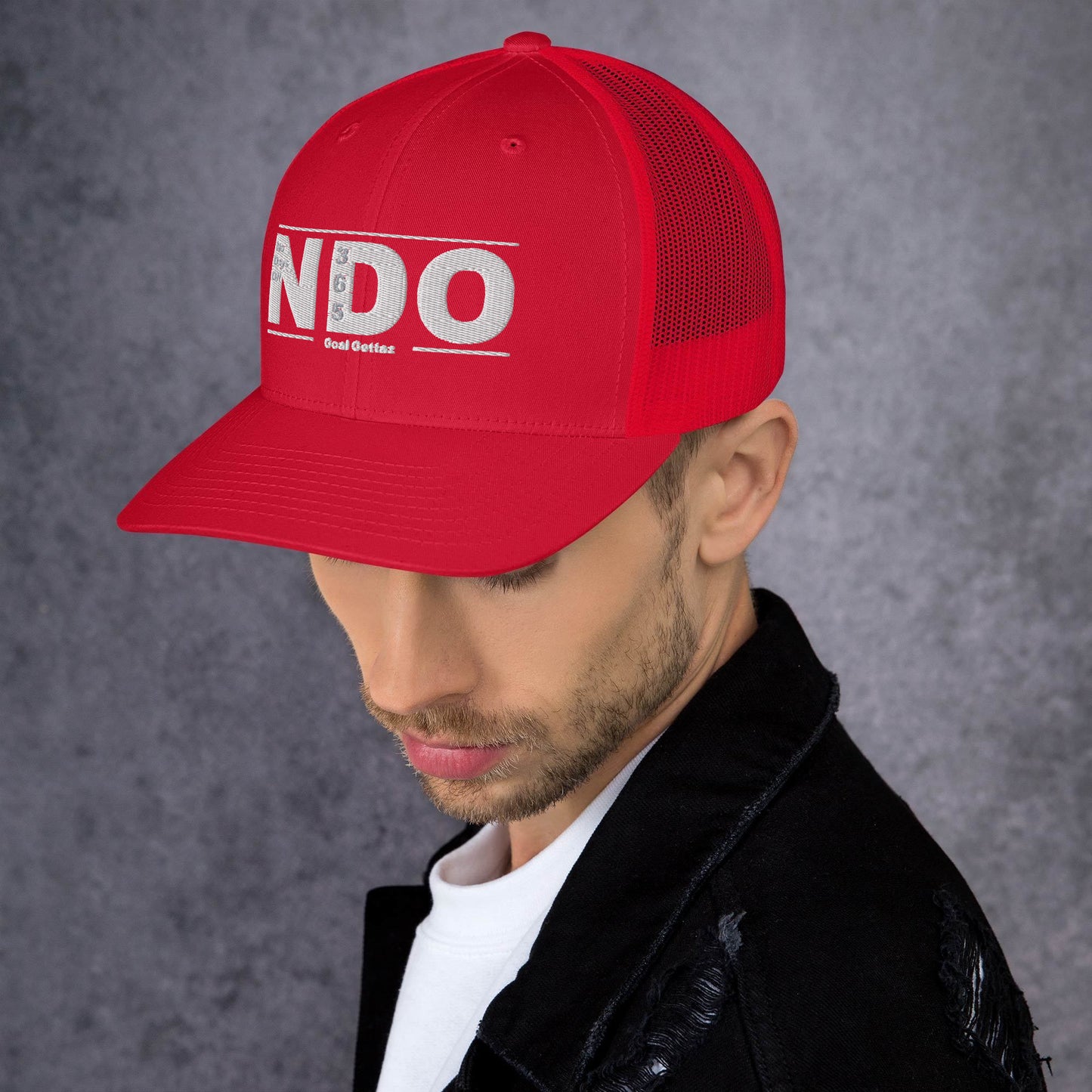 Trucker Cap with White Lettering