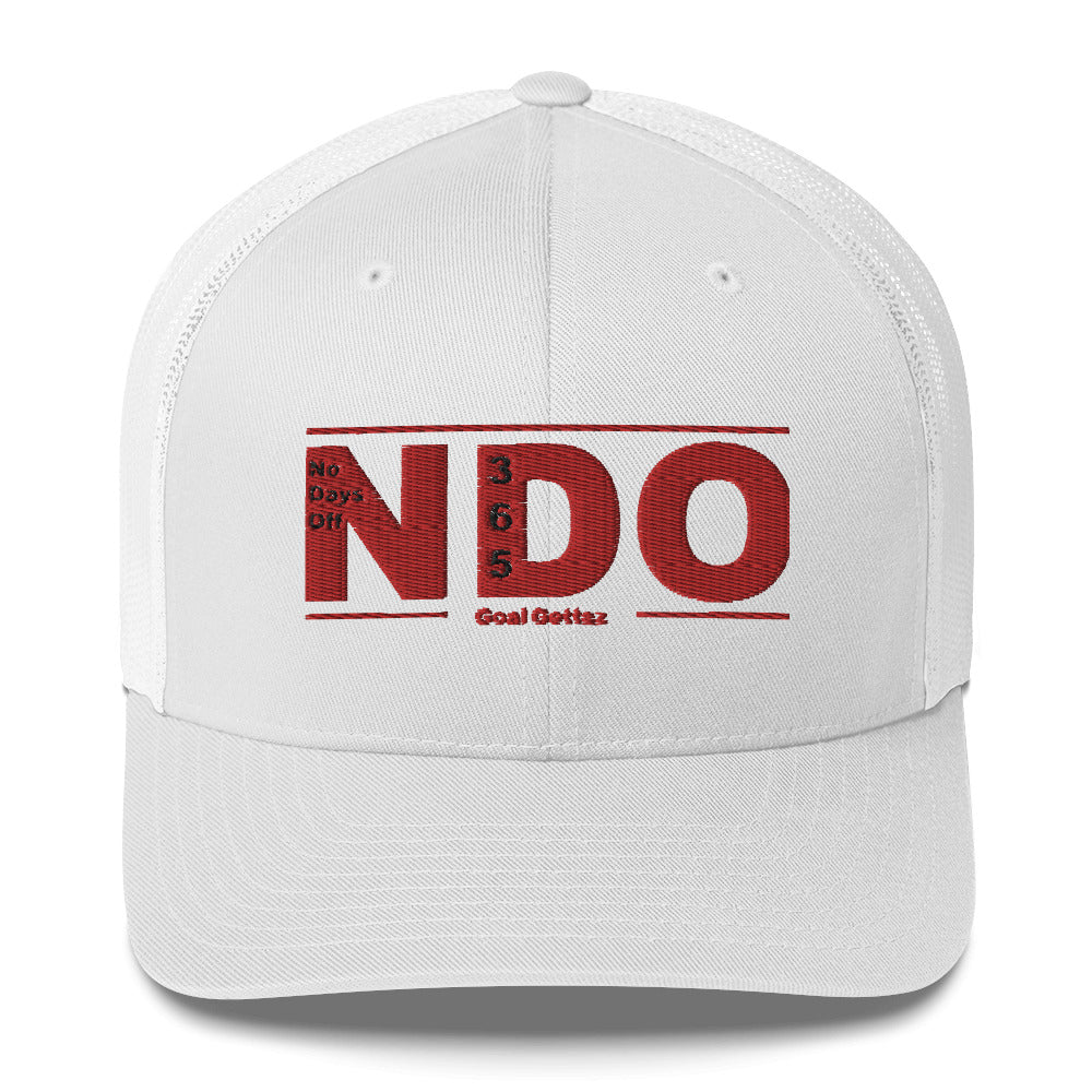 Trucker Cap With Red Lettering
