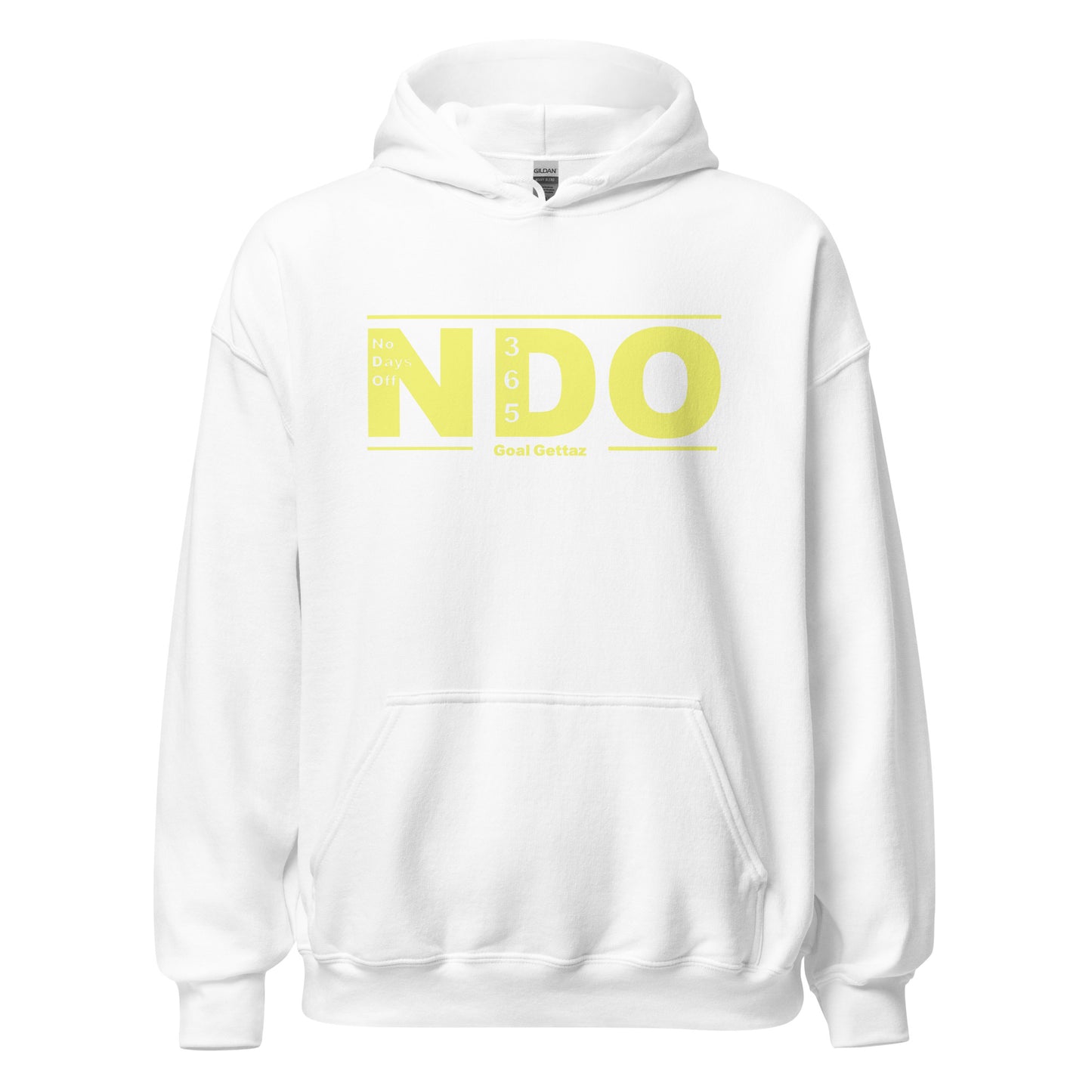White on Yellow Unisex Hoodie