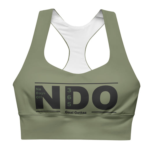 Olive Green Longline sports bra