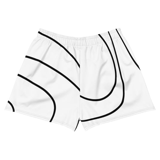 Black on White Women’s Athletic Shorts