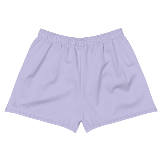 White on Light Purple Women’s Athletic Shorts