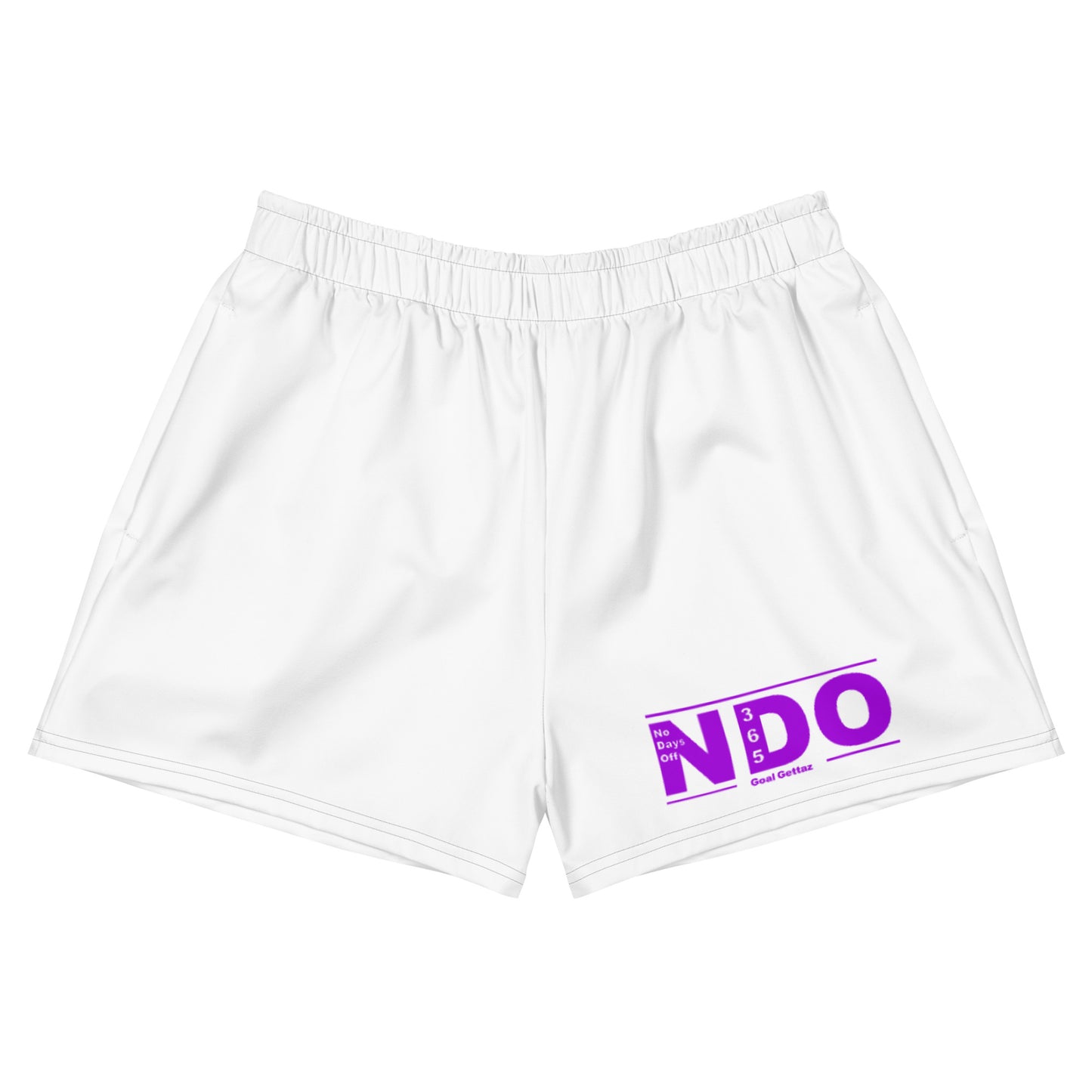 Purple on White Women’s Athletic Shorts