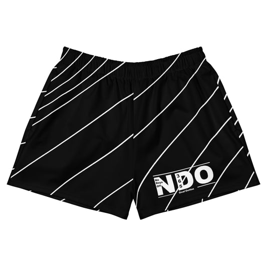 White on Black Women’s Athletic Shorts