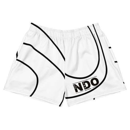 Black on White Women’s Athletic Shorts