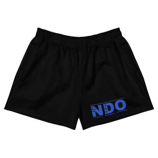 Blue on Black Women’s Athletic Shorts