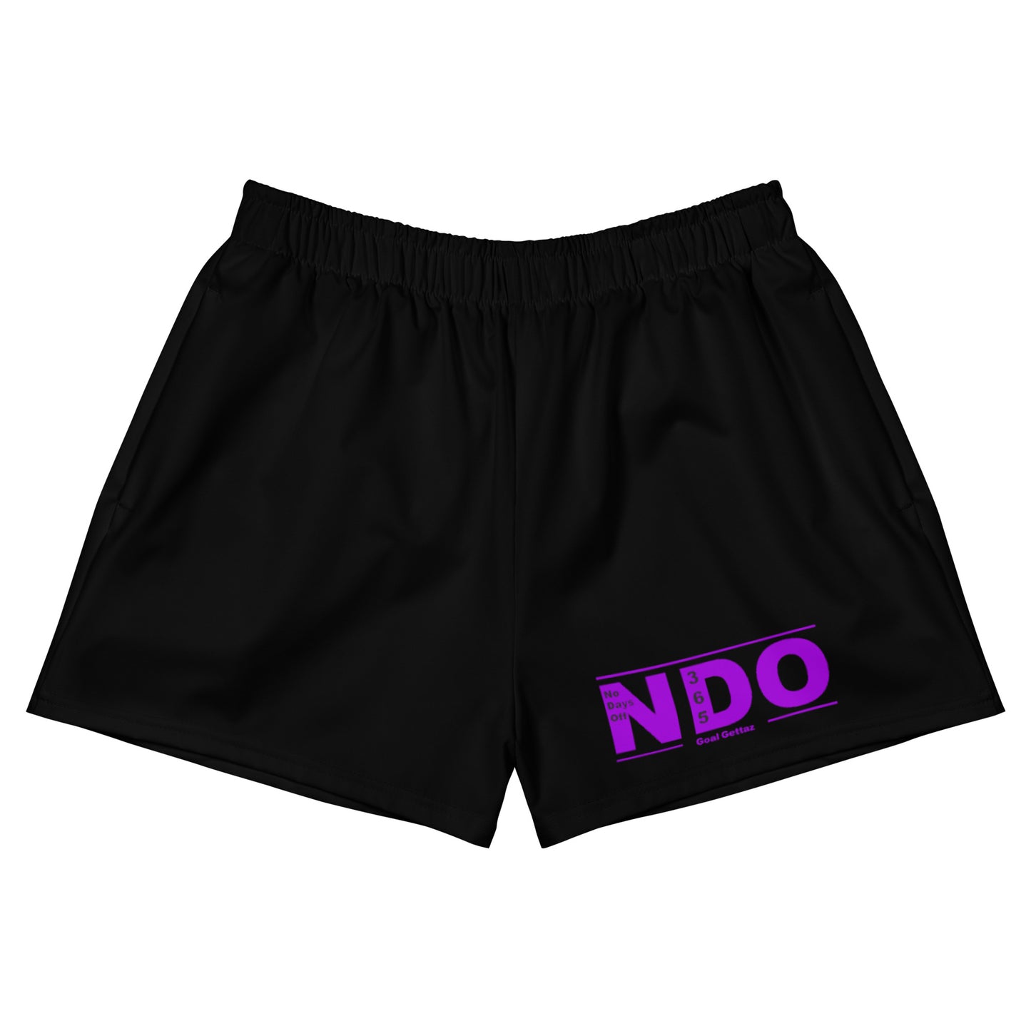 Purple on Black Women’s Athletic Shorts