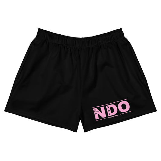 Pink on Black Women’s Athletic Shorts