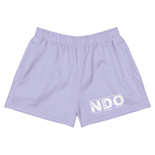 White on Light Purple Women’s Athletic Shorts