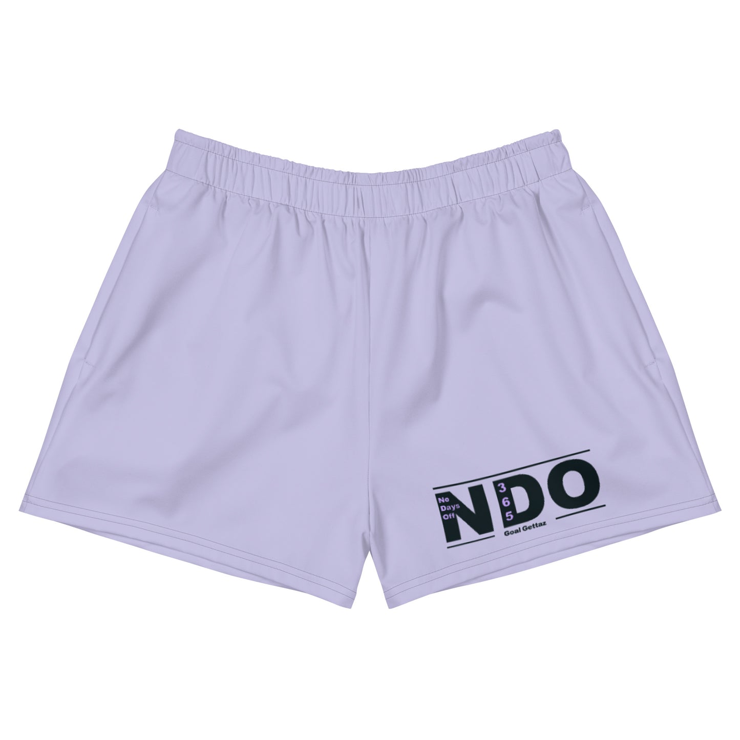 Black on Light Purple Women’s Athletic Shorts