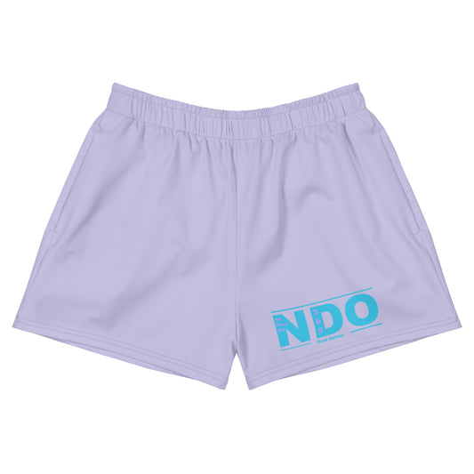 Baby Blue on Light Purple Women’s Athletic Shorts