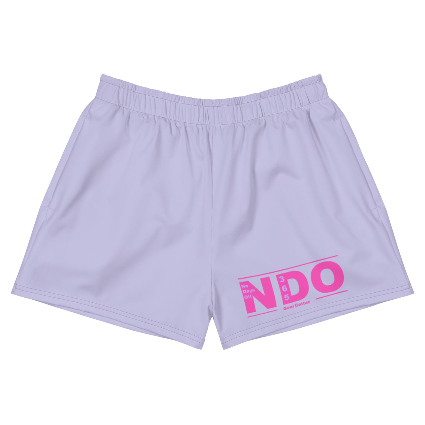 Pink on Light Purple Women’s Athletic Shorts