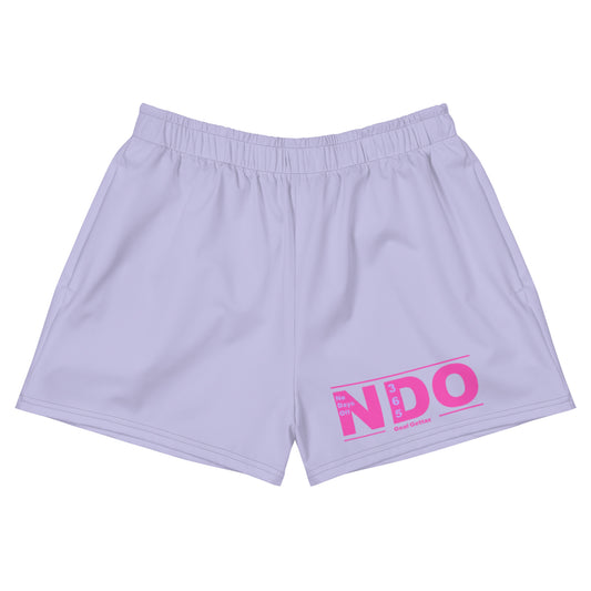 Pink on Light Purple Women’s Athletic Shorts