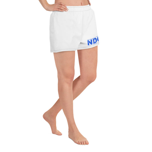 Blue on White Women’s Athletic Shorts