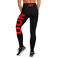 Red on Black Yoga Leggings