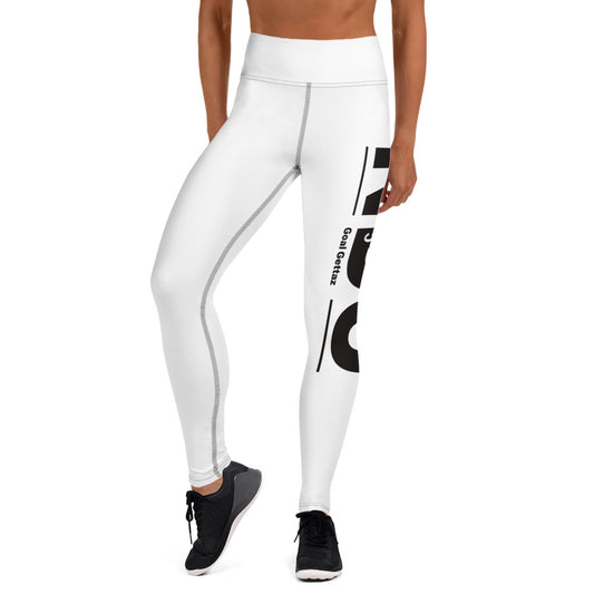 Black on White Yoga Leggings