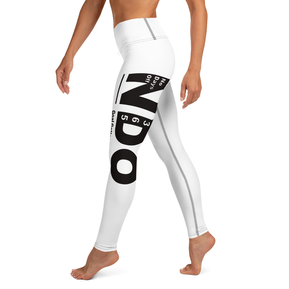 Black on White Yoga Leggings