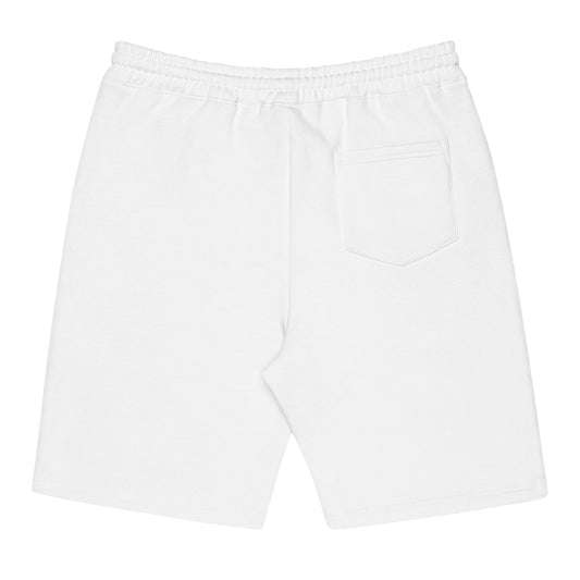 Men's Red on White fleece shorts