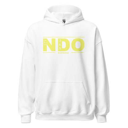 White on Yellow Unisex Hoodie